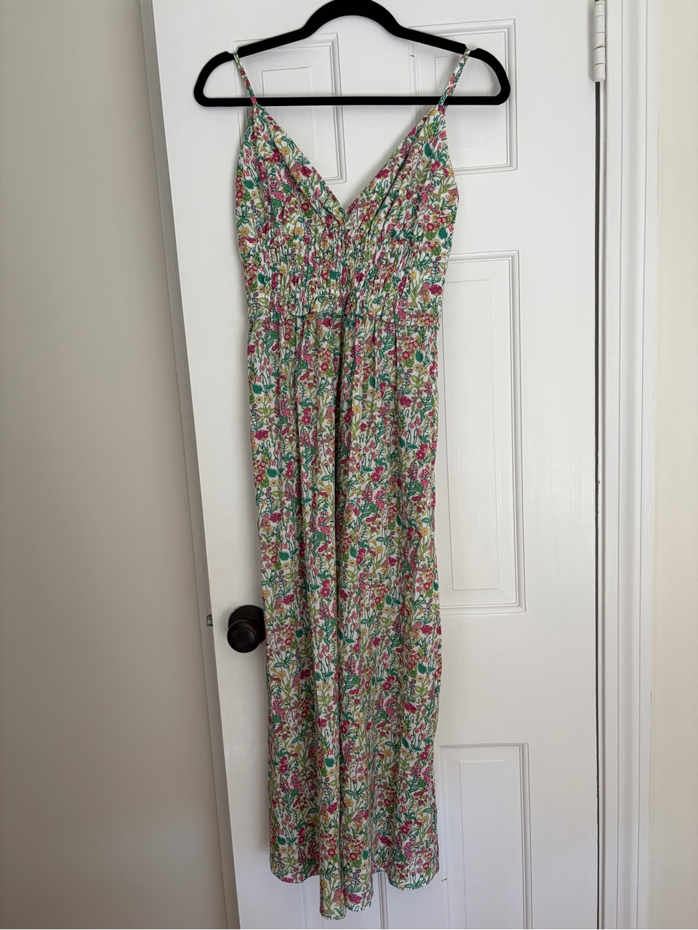 NWT V-neck smocked-waist dress in Liberty® fabric